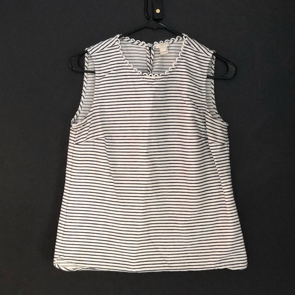 J crew striped sleeveless blouse - Picture 1 of 3
